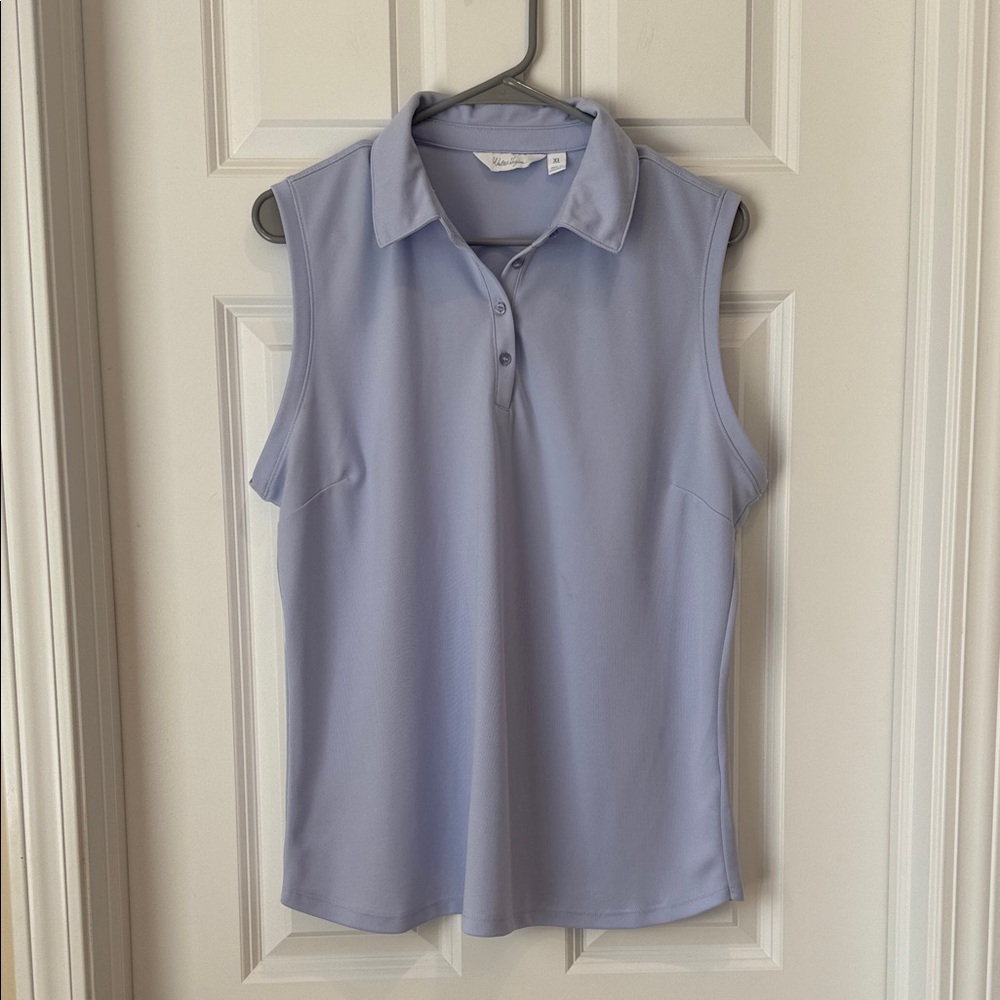 Walter Hagen Women's Core Pique Sleeveless Golf Polo‎ - XL - Light Purple